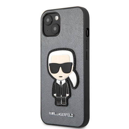 Case Karl Parche Karl iPhone 13 Plata | Funda de Lujo con Estilo Exclusivo