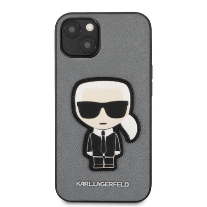 Case Karl Parche Karl iPhone 13 Plata | Funda de Lujo con Estilo Exclusivo