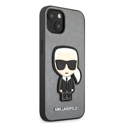 Case Karl Parche Karl iPhone 13 Plata | Funda de Lujo con Estilo Exclusivo