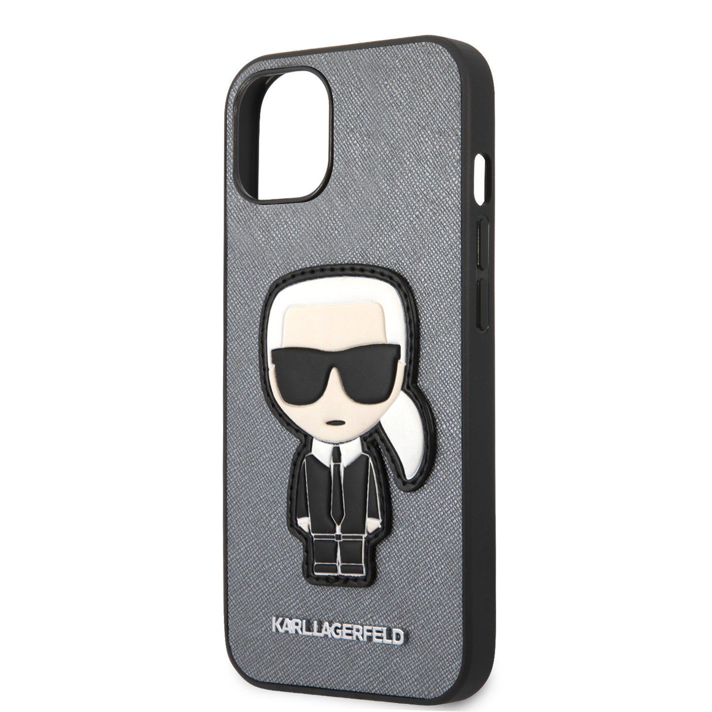 Case Karl Parche Karl iPhone 13 Plata | Funda de Lujo con Estilo Exclusivo