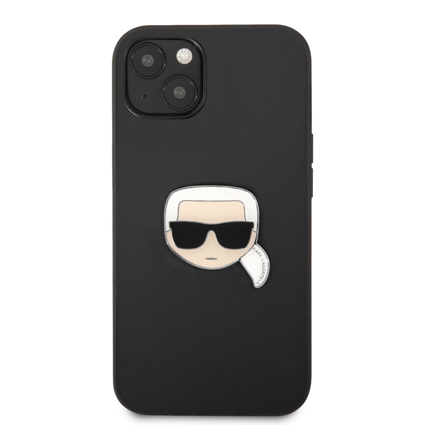 Case Karl PU Logo Metálico iPhone 13 Negro | Estilo y Protección