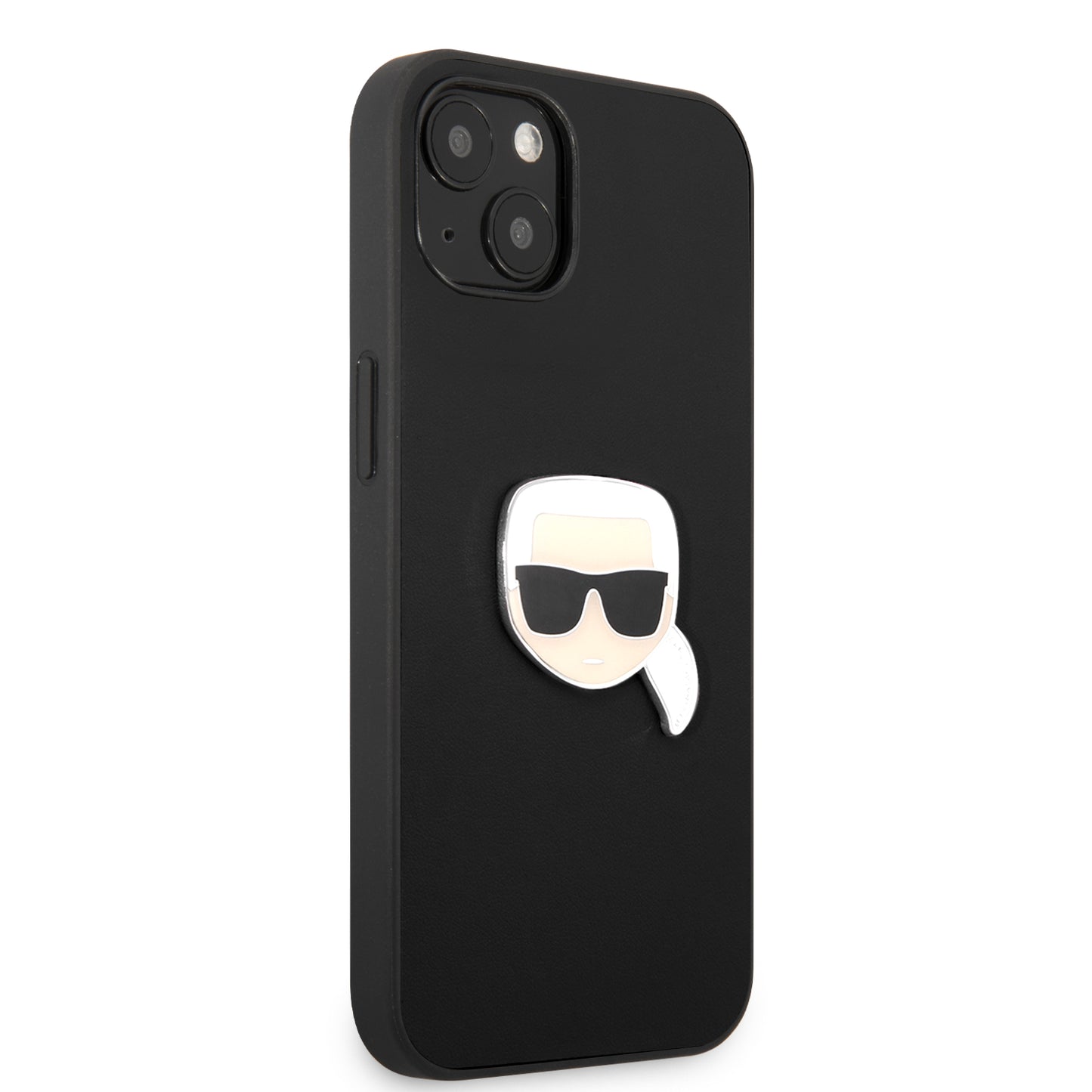 Case Karl PU Logo Metálico iPhone 13 Negro | Estilo y Protección