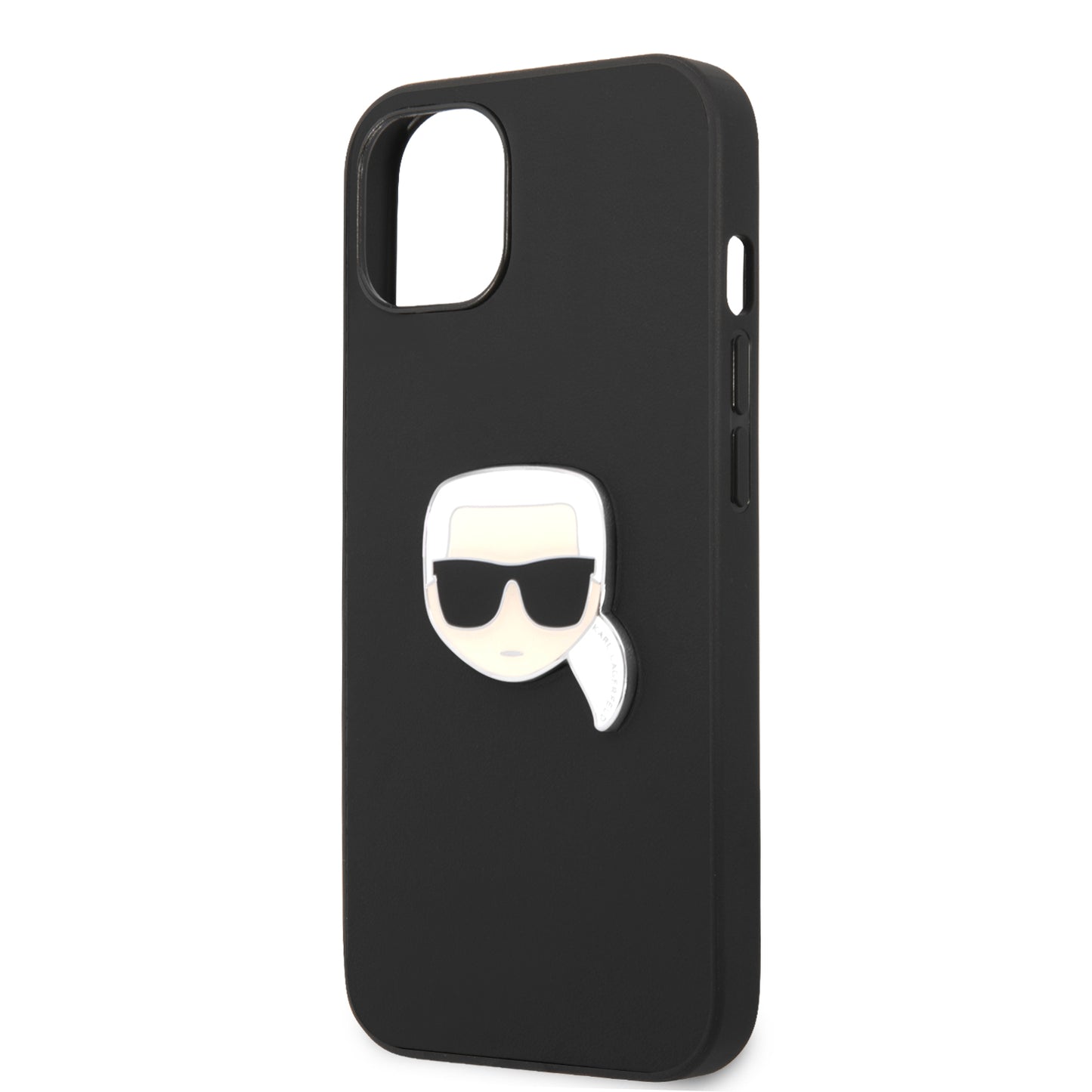 Case Karl PU Logo Metálico iPhone 13 Negro | Estilo y Protección