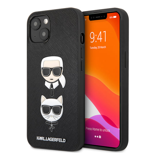 Case Karl Lagerfeld K&C PU Negra para iPhone 13 | Estilo y Protección