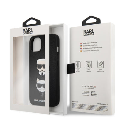 Case Karl Lagerfeld K&C PU Negra para iPhone 13 | Estilo y Protección