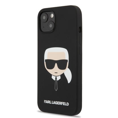 Case Karl Silicone Cara Karl iPhone 13 Negro | Protección y Estilo Exclusivo