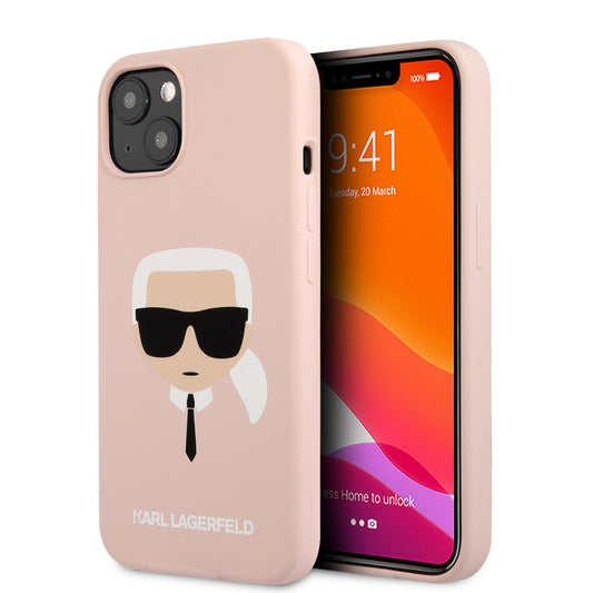Case Karl Lagerfeld Cabeza Karl Rosa para iPhone 13 | Silicón Original Antigolpes