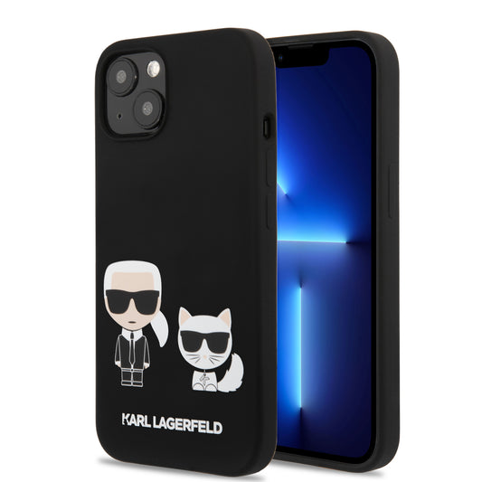 Case Karl Silicone K&C iPhone 13 Negro | Diseño Exclusivo y Protección Premium