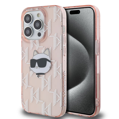 Case Karl Monograma Choupette para iPhone 13 Pro Max - Rosa Elegancia y Protección