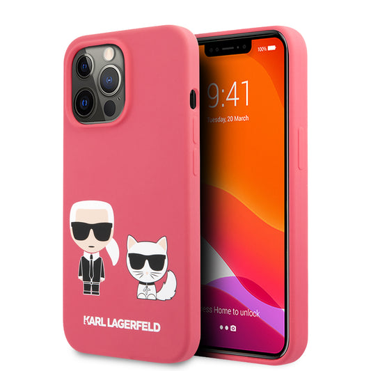 Case Karl Lagerfeld Fucsia K&C iPhone 13 Pro Max | Silicón Premium