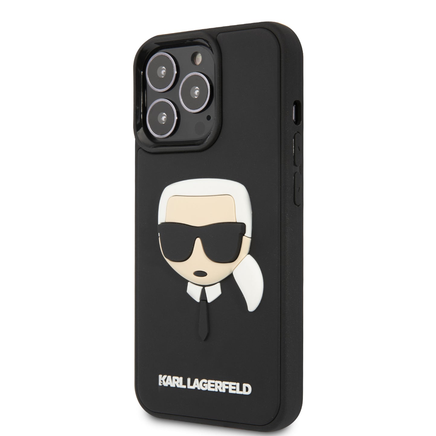 Case Karl Logo 3D iPhone 14 Pro Negro | Protección y Estilo Exclusivo