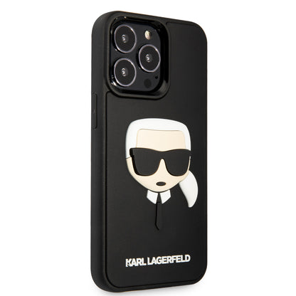 Case Karl Logo 3D iPhone 14 Pro Negro | Protección y Estilo Exclusivo