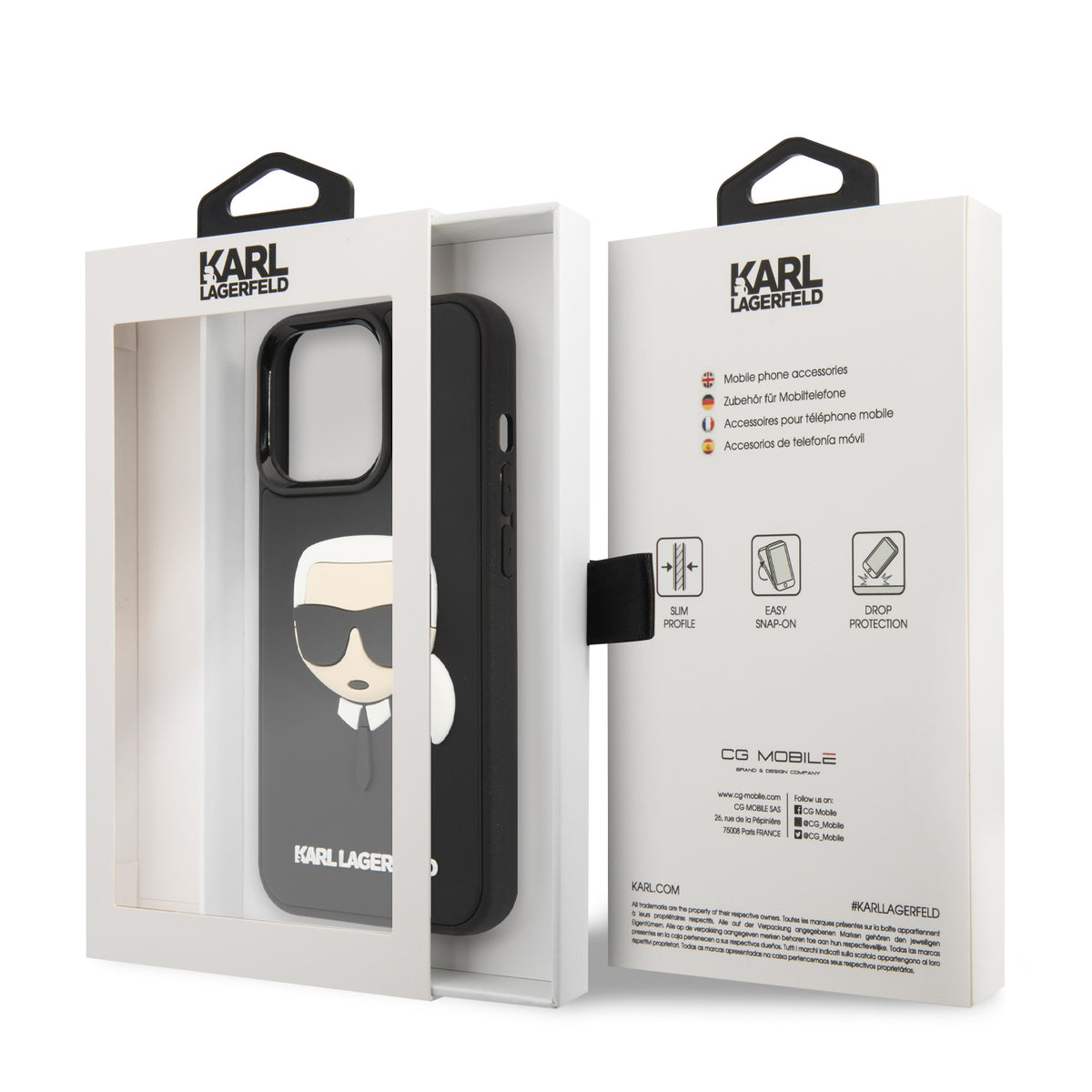 Funda Karl Lagerfeld Diseño 3D para iPhone 14 Pro Max
