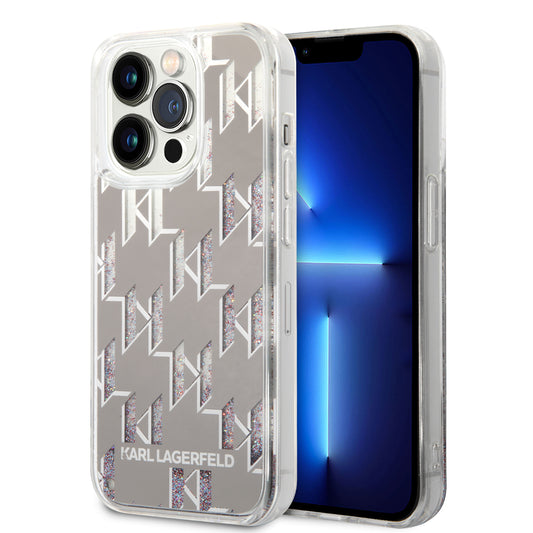 Funda Karl Lagerfeld Monograma Iniciales Plata para iPhone 14 Pro