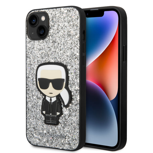 Funda Karl Lagerfeld con Brillos Plata – iPhone 14 Plus