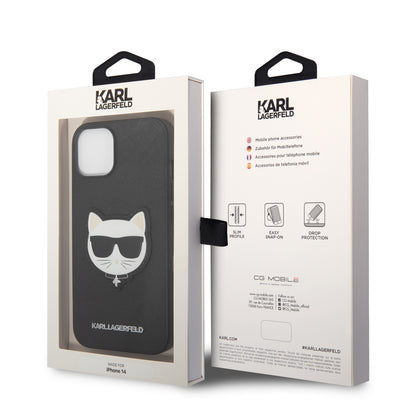 Case Karl Safiano Choupette iPhone 14 Negro | Elegancia y Protección de Lujo