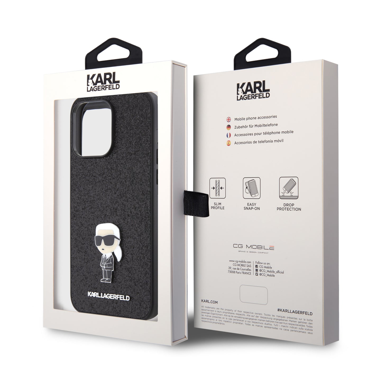 Case Karl Lagerfeld Logo Metálico iPhone 14 Pro Max