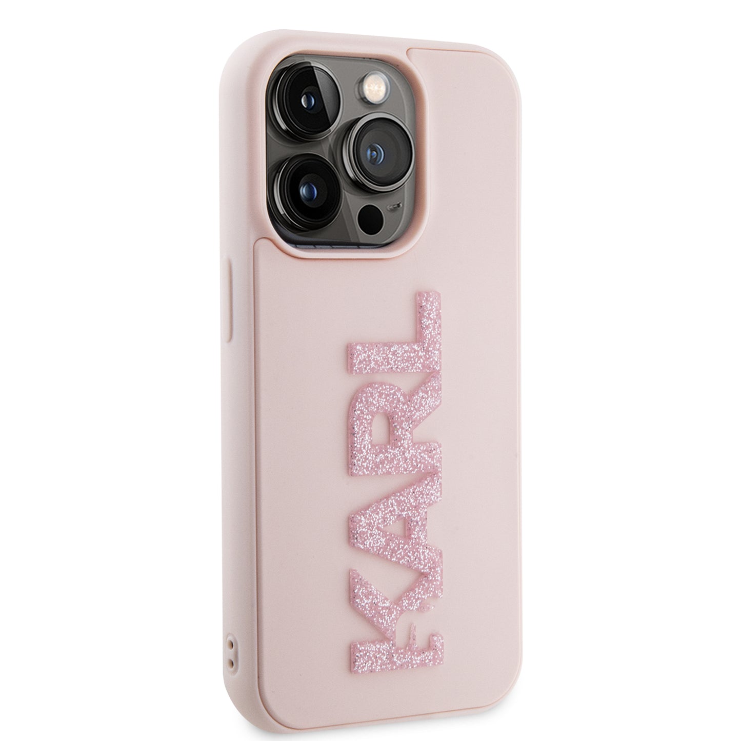 Case Karl Logo 3D Brillos para iPhone 15 Pro - Funda de lujo con diseño exclusivo