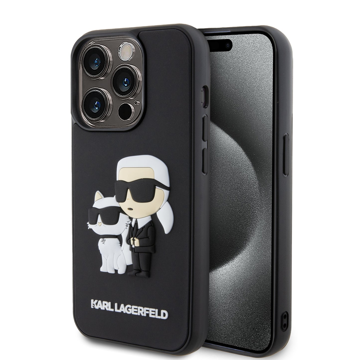 Case Karl K&C 3D iPhone 15 Pro Negro | Diseño Exclusivo y Protección Premium