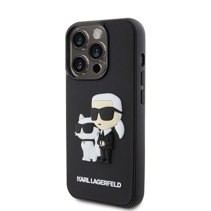 Case Karl K&C 3D iPhone 15 Pro Negro | Diseño Exclusivo y Protección Premium