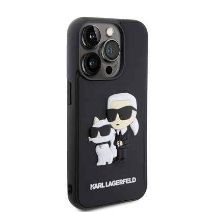 Case Karl K&C 3D iPhone 15 Pro Negro | Diseño Exclusivo y Protección Premium