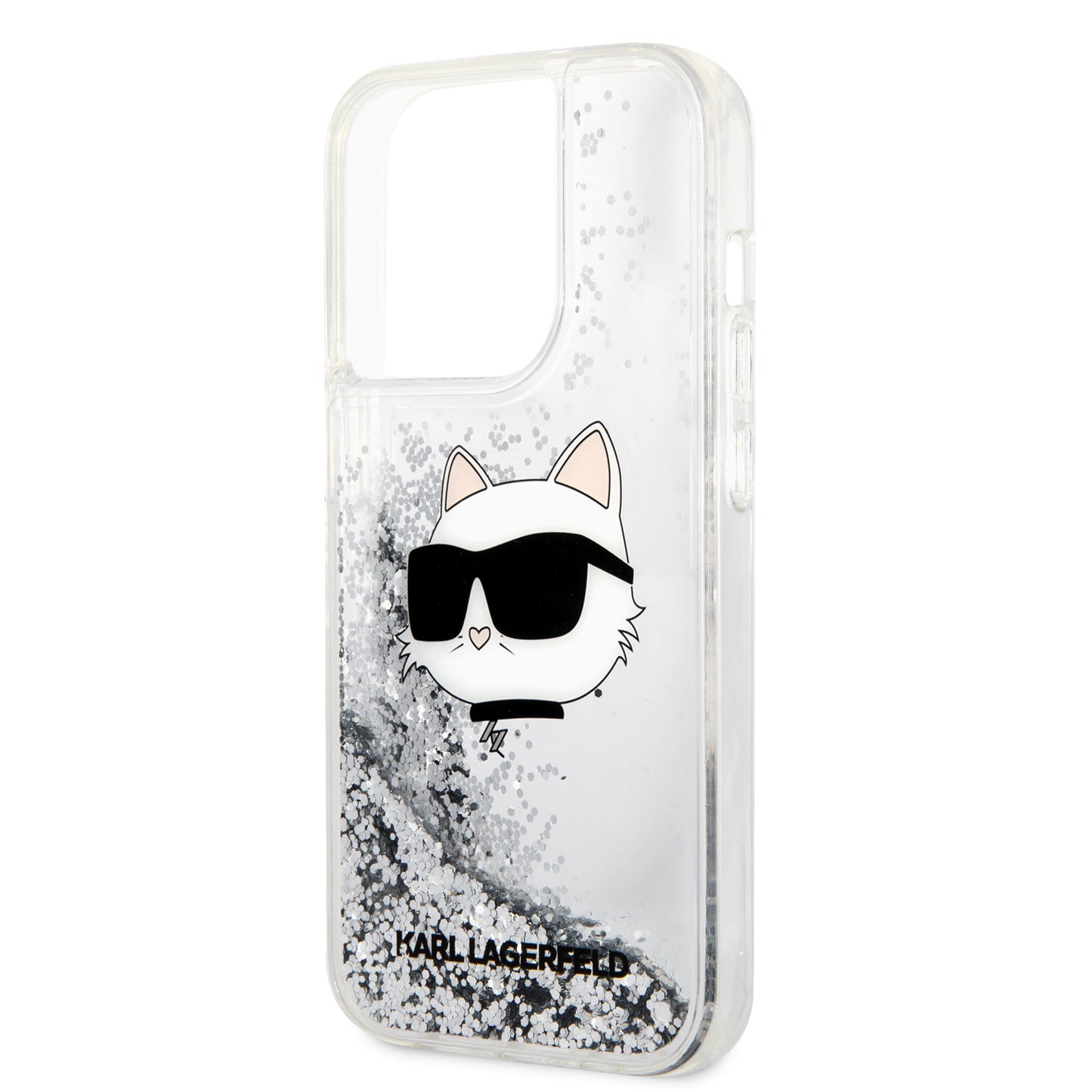 Case Karl Lagerfeld Glitter Líquido Choupette para iPhone 15 Pro - Funda Transpirable y Elegante