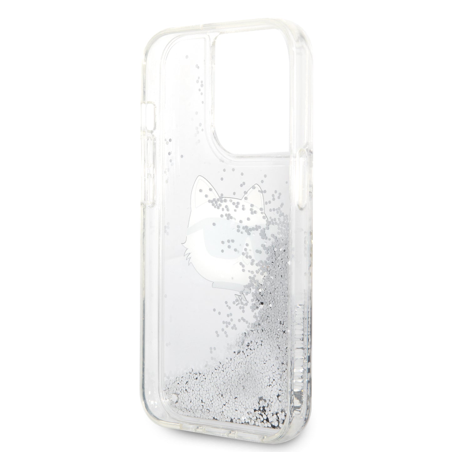 Case Karl Lagerfeld Glitter Líquido Choupette para iPhone 15 Pro - Funda Transpirable y Elegante