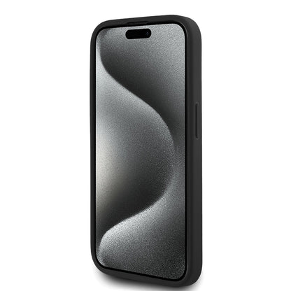 Case Karl Lagerfeld Acolchado Logo Metal para iPhone 15 Pro Negro