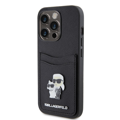 Case Karl K&C Tarjetero IP15 Pro Negro | Estilo y Funcionalidad Premium