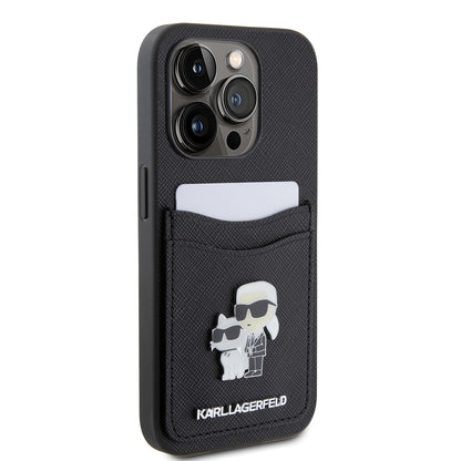 Case Karl K&C Tarjetero IP15 Pro Negro | Estilo y Funcionalidad Premium