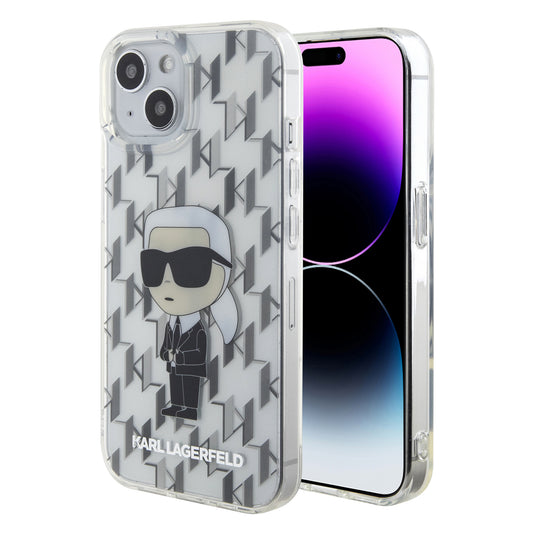 Case Karl Lagerfeld Monograma Transparente para iPhone 15 – Estilo y Protección Premium