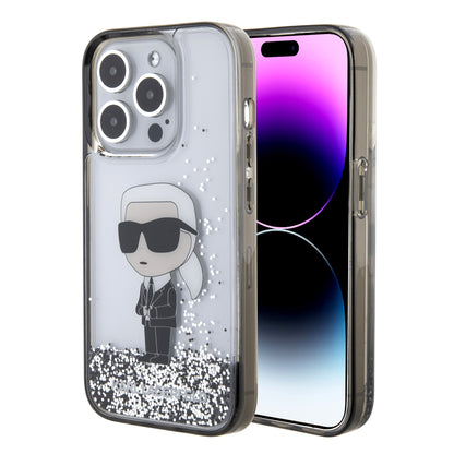 Case Karl Lagerfeld Diamantina Plata para iPhone 15 Pro Max - Estilo y Protección de Lujo