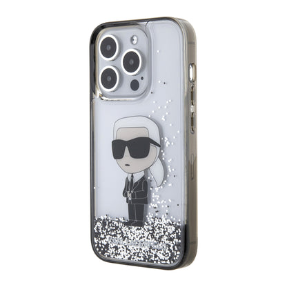 Case Karl Lagerfeld Diamantina Plata para iPhone 15 Pro Max - Estilo y Protección de Lujo