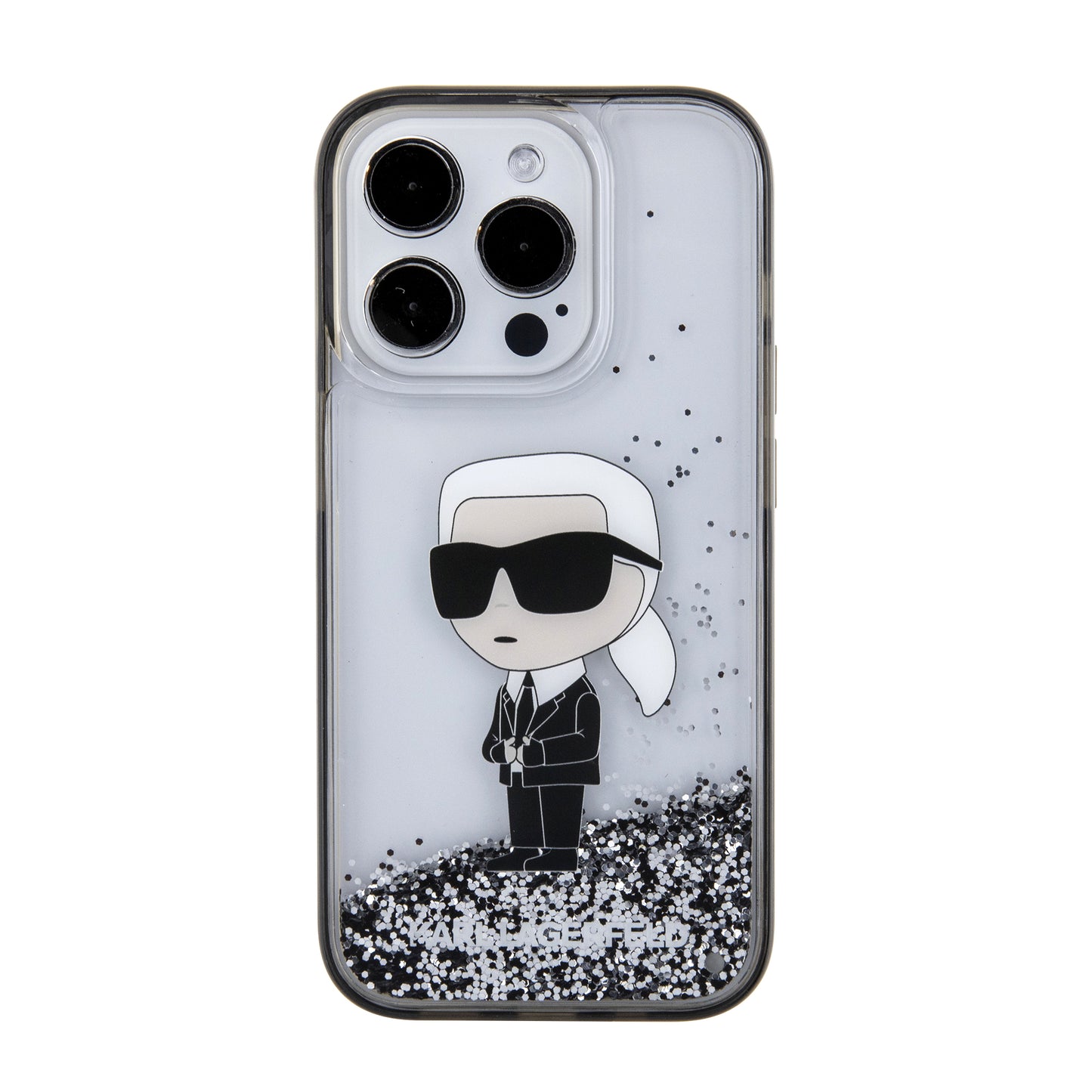 Case Karl Lagerfeld Diamantina Plata para iPhone 15 Pro Max - Estilo y Protección de Lujo