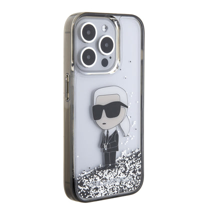 Case Karl Lagerfeld Diamantina Plata para iPhone 15 Pro Max - Estilo y Protección de Lujo