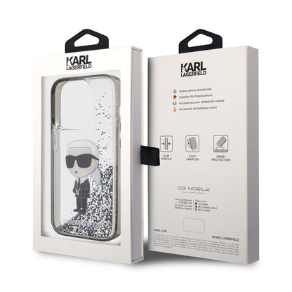 Case Karl Lagerfeld Diamantina Plata para iPhone 15 Pro Max - Estilo y Protección de Lujo