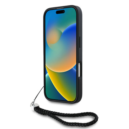 Case Karl Lagerfeld Acolchada Inicial Negra iPhone 16 Pro – Estilo y Protección Premium