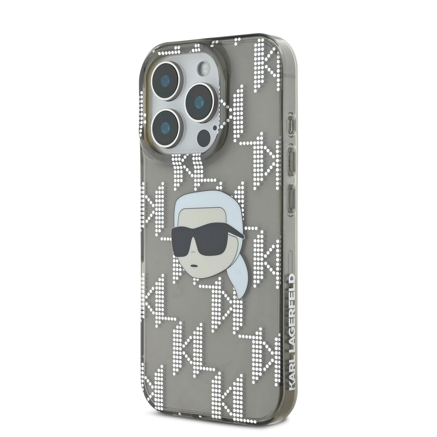 Case Karl Monograma Cara Karl para iPhone 16 Pro Max - Diseño Elegante Negro