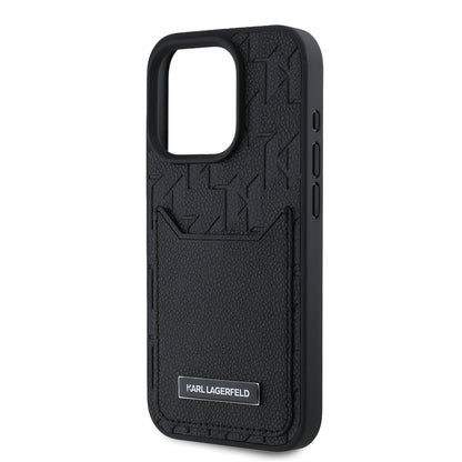 Case Karl Tarjetero Logo Metal para iPhone 16 Pro Max - Elegancia y Funcionalidad