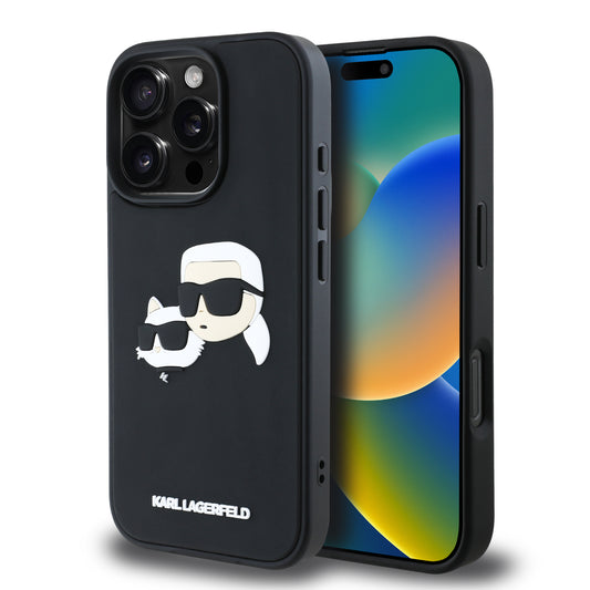 Case Karl Lagerfeld Cara K&C 3D para iPhone 16 Pro Max Negro – Funda de lujo con diseño exclusivo