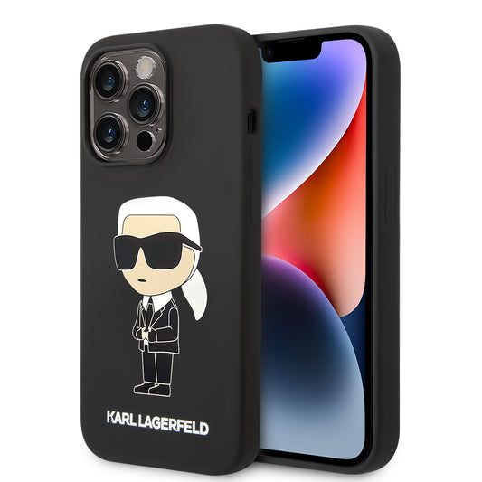 Case Karl Silicon para iPhone 14 Pro - Negro Elegante y Minimalista