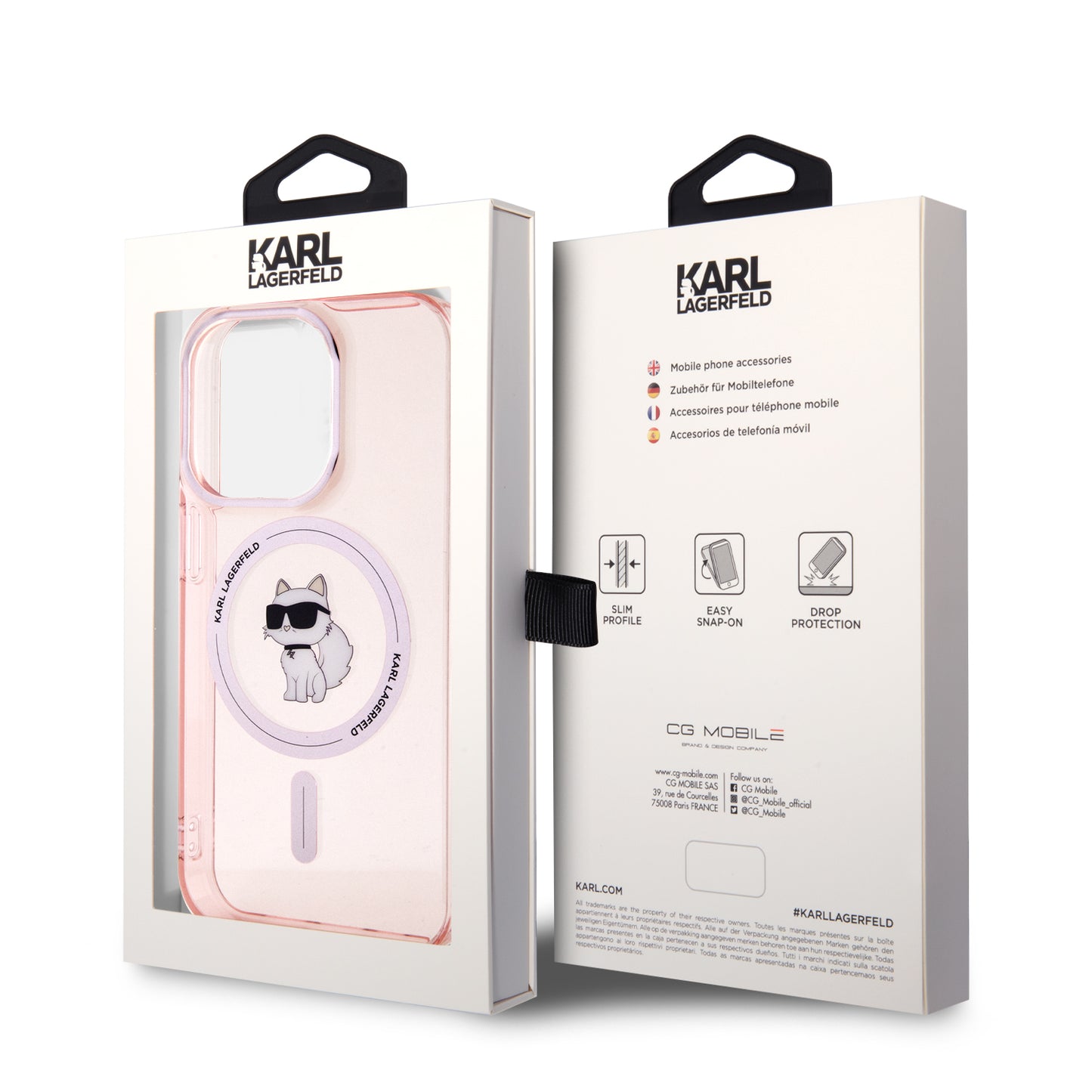 Case Karl Lagerfeld con Magsafe Rosa iPhone 15 Pro