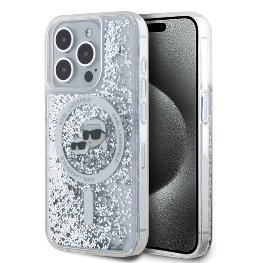 Case Karl Lagerfeld Diamantina K&C para iPhone 15 Pro Transparente – Estilo y Protección de Lujo