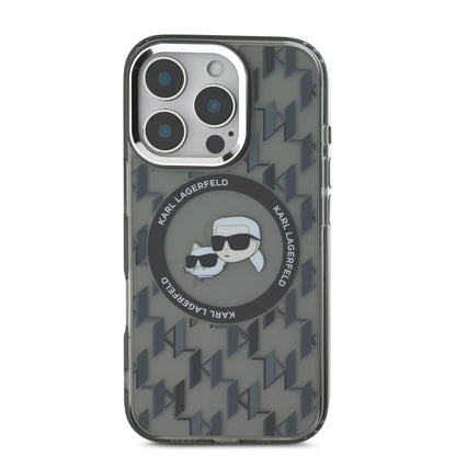 Case Karl Monograma K&C para iPhone 16 Pro Max - Negro y Elegante