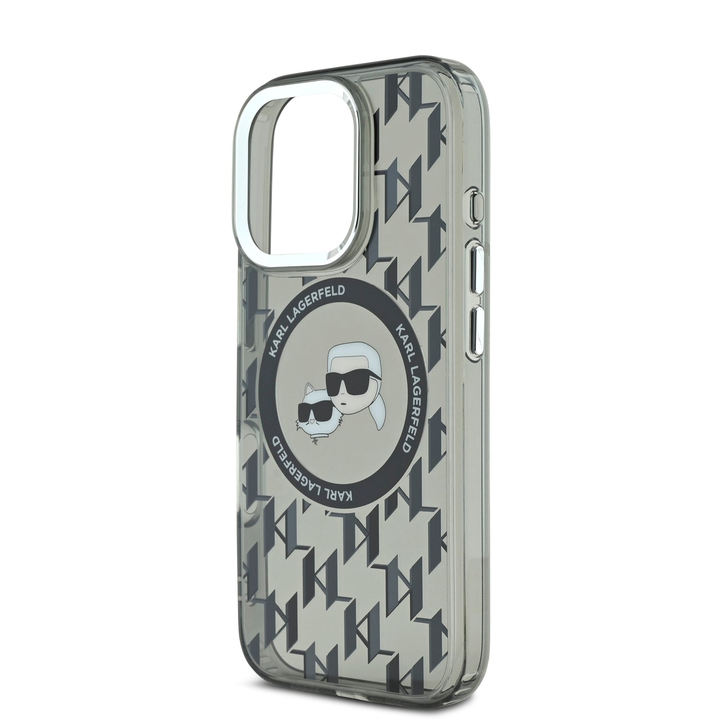 Case Karl Monograma K&C para iPhone 16 Pro Max - Negro y Elegante