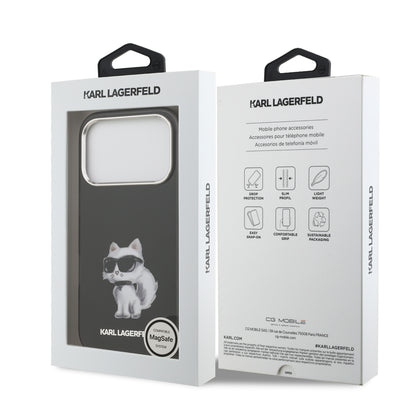 Funda Karl Lagerfeld Choupette con MagSafe para iPhone 17 Pro - Negro | Case Original
