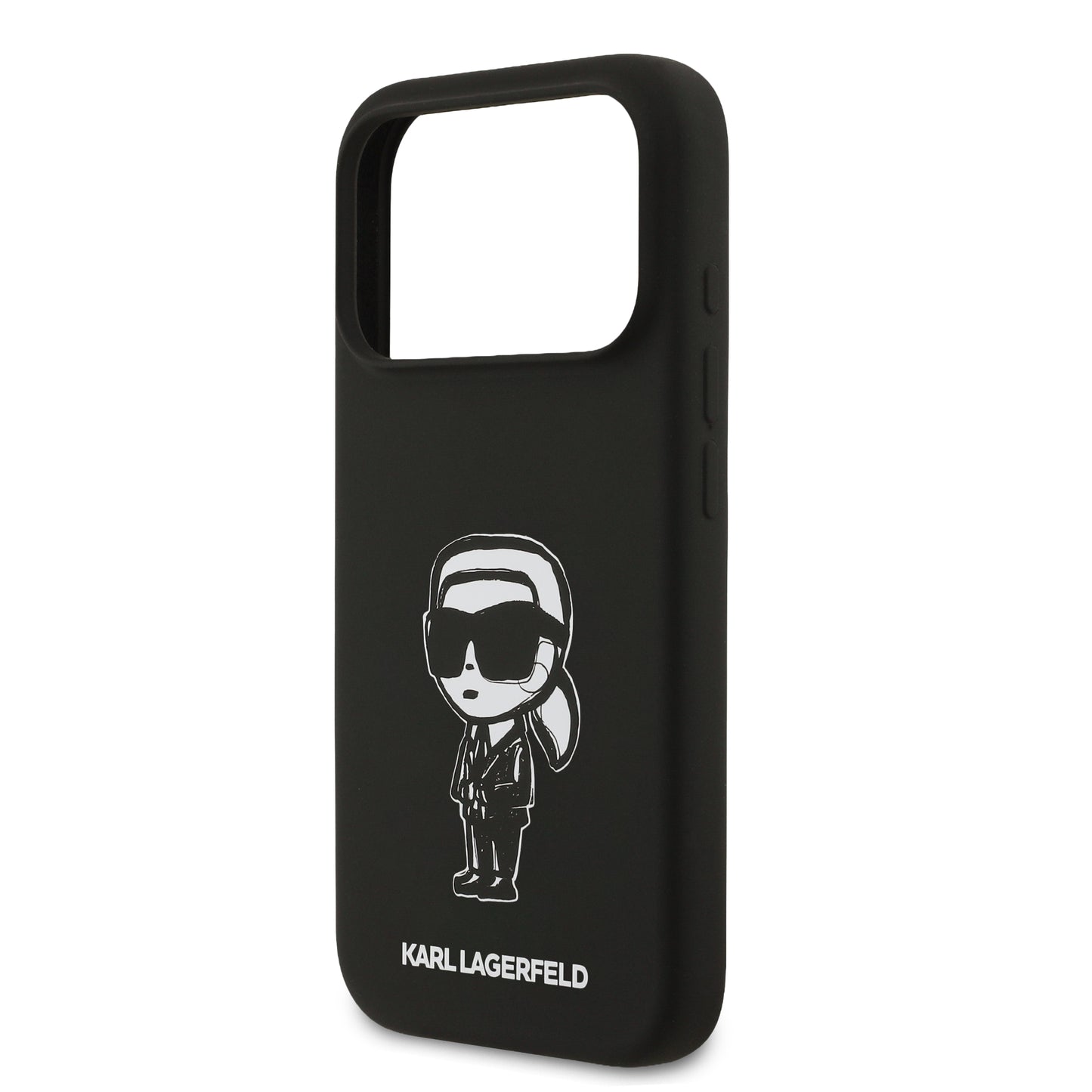 Funda Karl Lagerfeld MagSafe de Silicona Negra con Diseño Sketch de Karl para iPhone 17 Pro | Case Original de Lujo