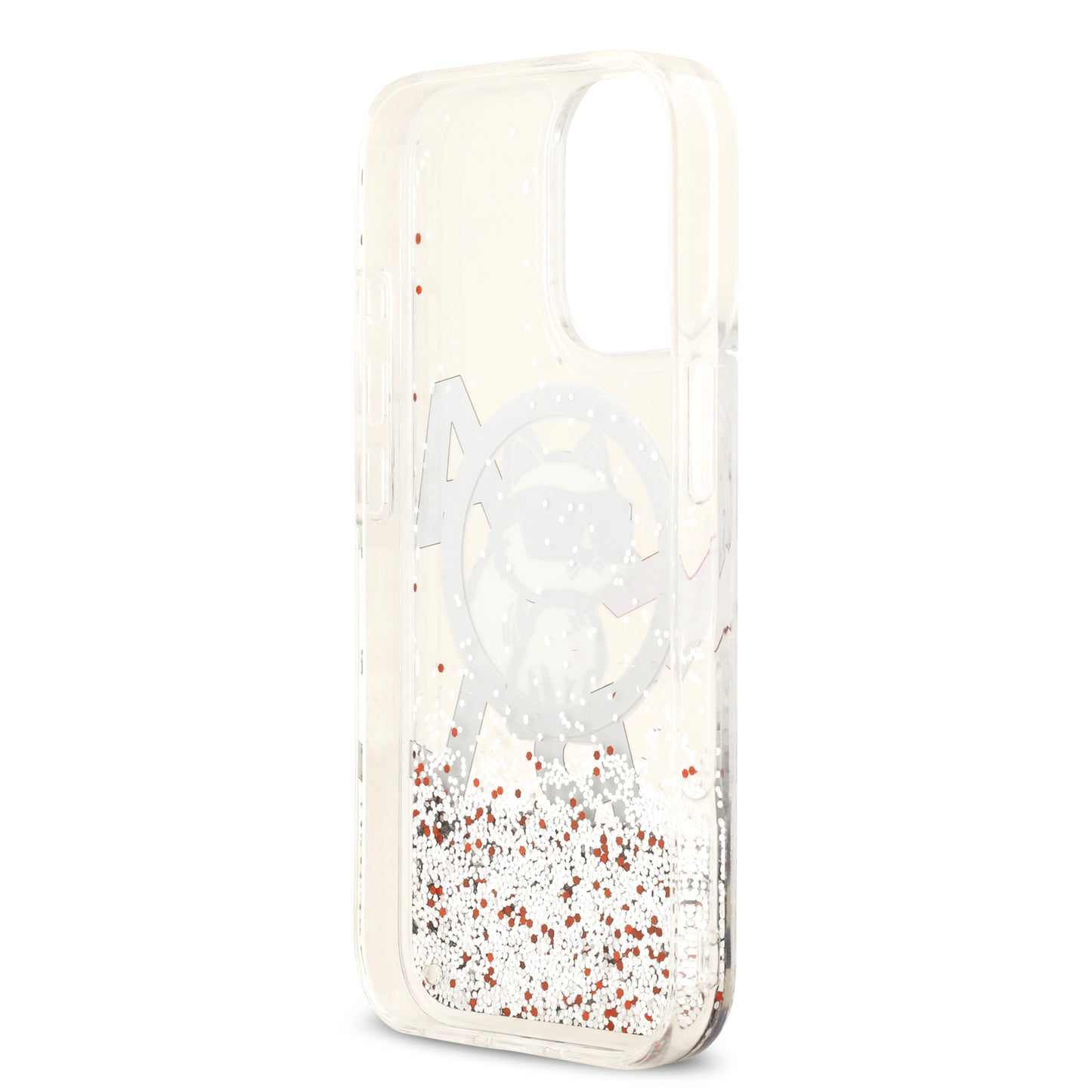 Funda Karl Lagerfeld MagSafe con Glitter Líquido y Choupette para iPhone 17 - Transparente | Case Original
