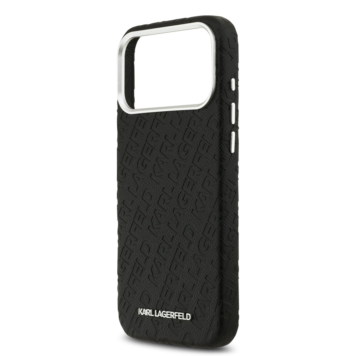 Funda Karl Lagerfeld MagSafe Negra con Grabado de Logotipos para iPhone 17 Pro Max | Case Original de Lujo