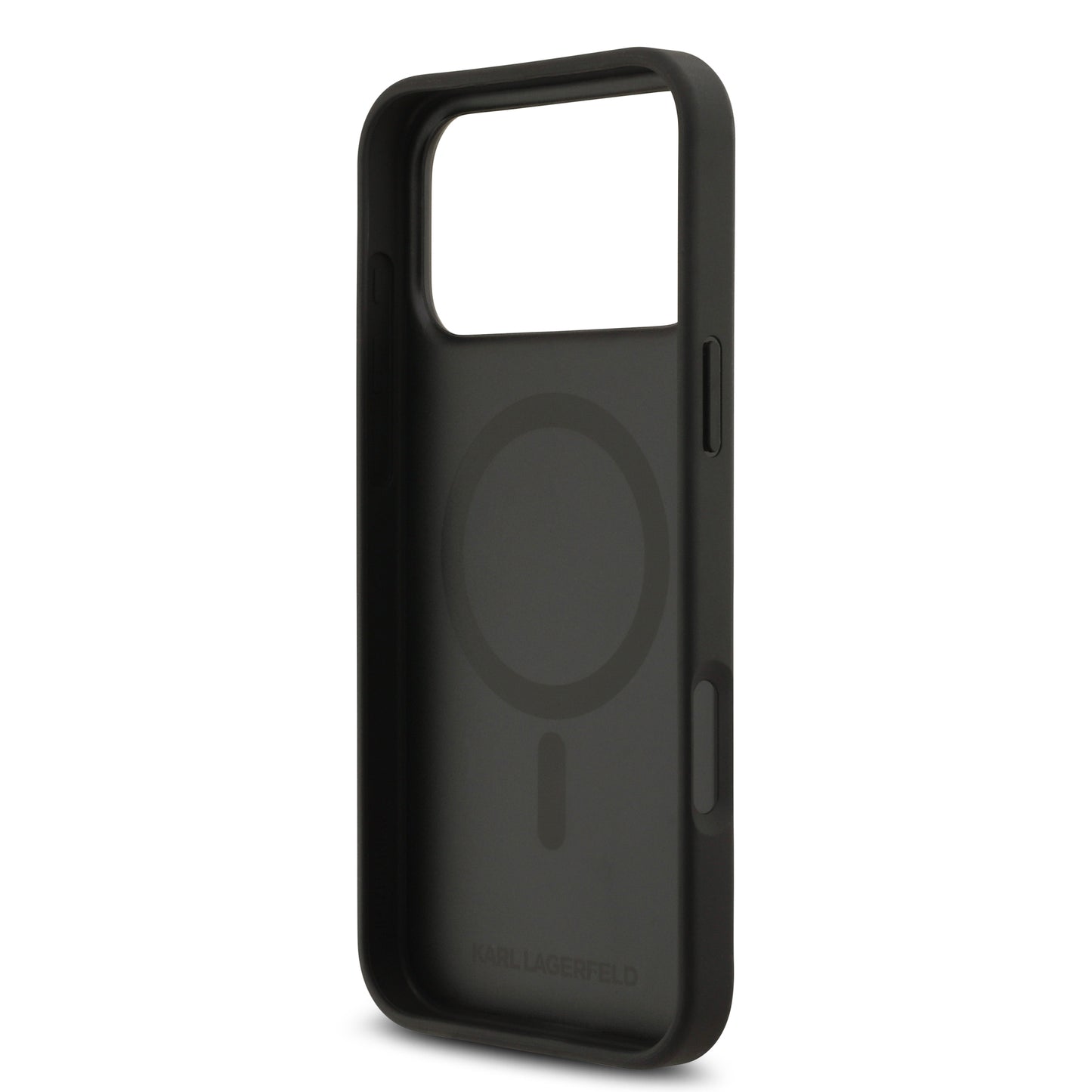 Funda Karl Lagerfeld MagSafe con Pins de Karl & Choupette para iPhone 17 Pro Max - Negro | Case Original de Lujo